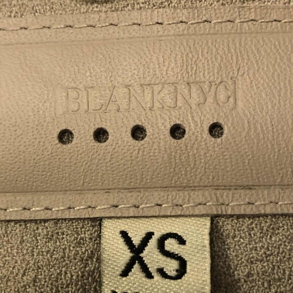 New Blank NYC Songbird Moto Jacket Asymmetric Zip Sand\Taupe XS - Picture 7 of 8